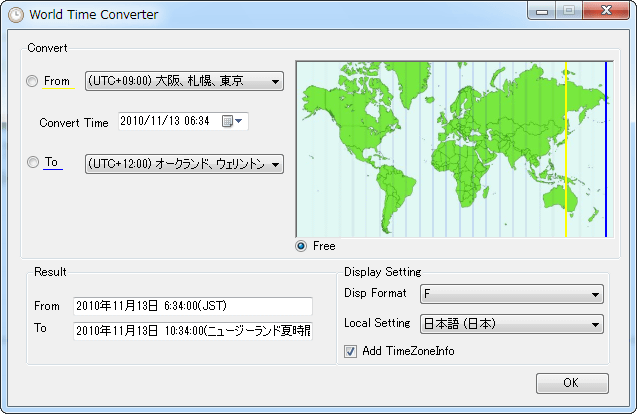 Task tray World Time Converter