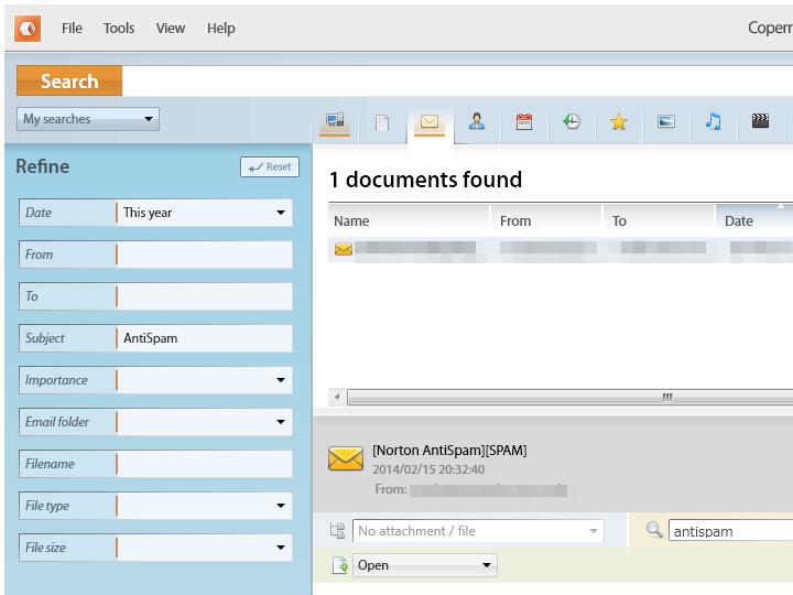 Copernic Desktop Search Lite